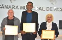 Câmara homenageia cidadãos painenses que se destacam por serviços prestados à comunidade