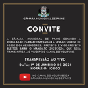 Sessão Solene de Posse será transmitida ao vivo pelo Youtube